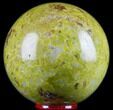 Polished Green Opal Sphere - Madagascar #78764-1